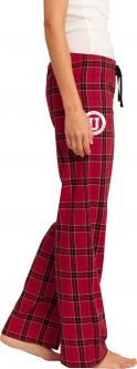 Juniors Ladies Flannel Plaid Pant, Red